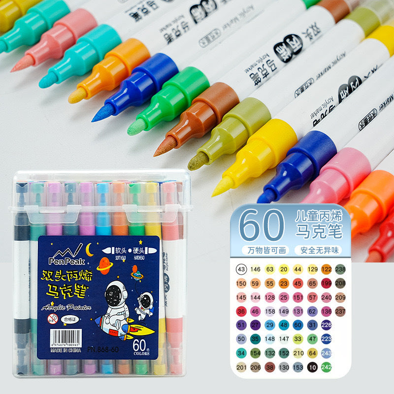 24/36/48/60/80 pcs Children Acrylic Marker Set