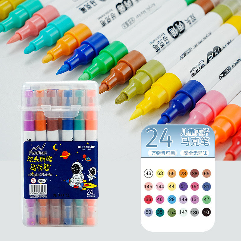 24/36/48/60/80 pcs Children Acrylic Marker Set