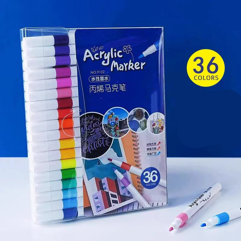 24/36/48/60/80 pcs Children Acrylic Marker Set