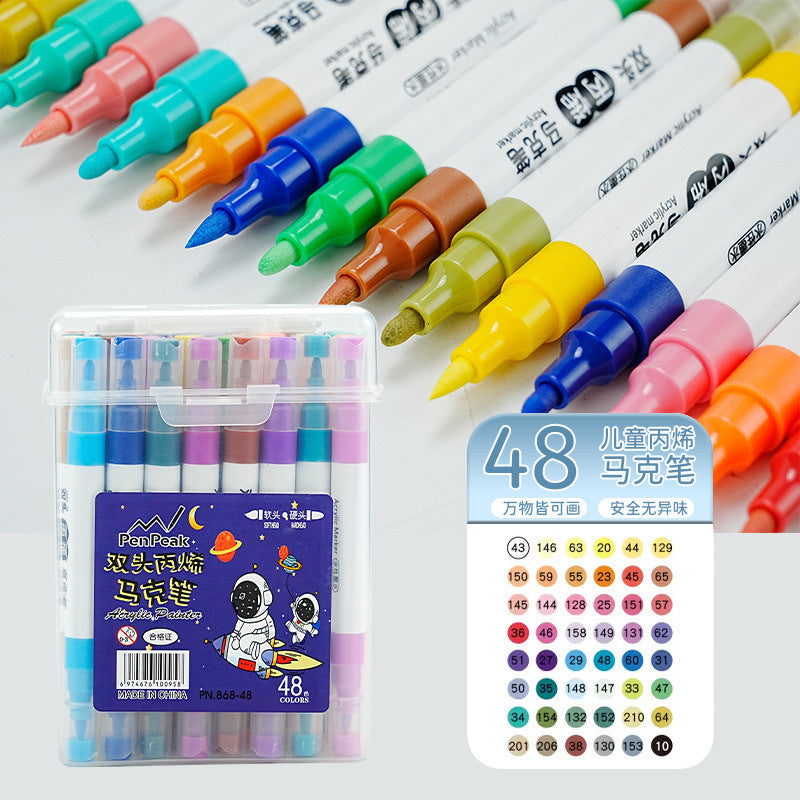 24/36/48/60/80 pcs Children Acrylic Marker Set